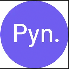 Purple circle inside a white square. The letters Pyn. are inside the purple circle.